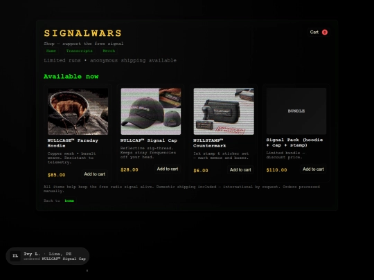 merch screenshot