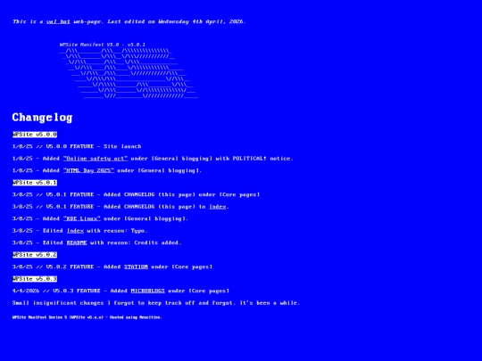 changelog screenshot