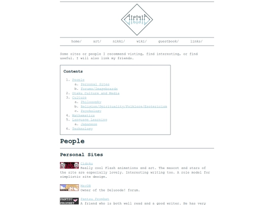 links screenshot