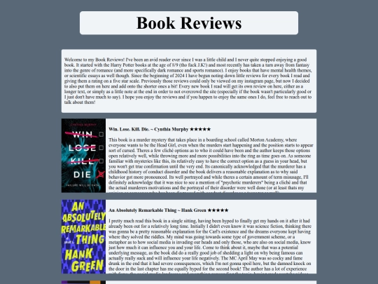 bookreviews screenshot