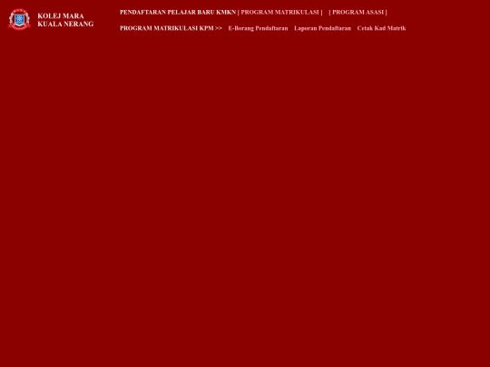 ses/adminreg/linkmatriknew screenshot