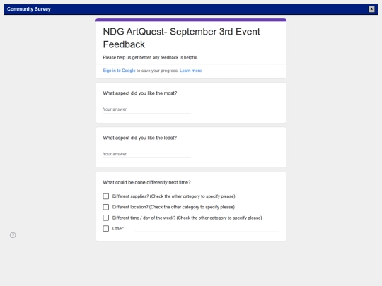 survey screenshot