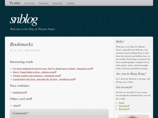 bookmarks screenshot