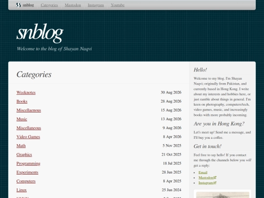 categories screenshot