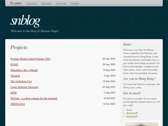projects screenshot