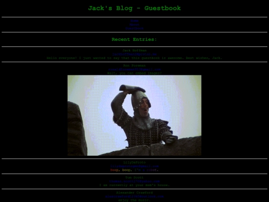 guestbook screenshot