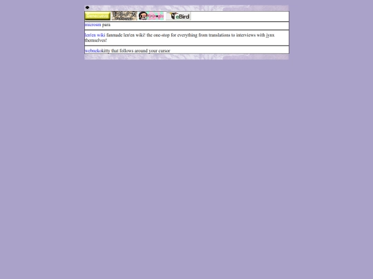 links screenshot