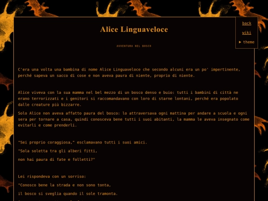 reading themes css/alice screenshot