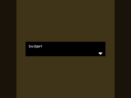 bitsy/games/budget screenshot