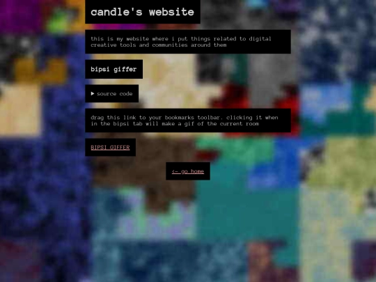bitsy/tools/bookmarklet/bipsi screenshot