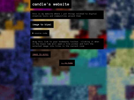 bitsy/tools/bookmarklet/image-to-bipsi screenshot