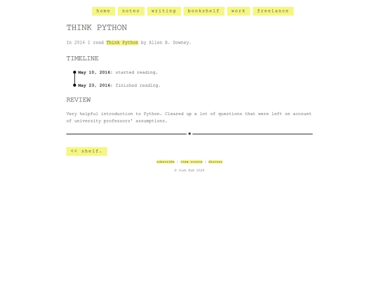 shelf/allen-b-downey/think-python screenshot