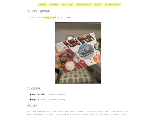shelf/chris-ware/rusty-brown screenshot
