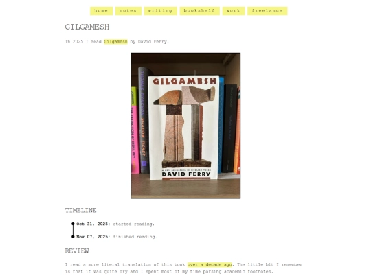 shelf/david-ferry/gilgamesh screenshot