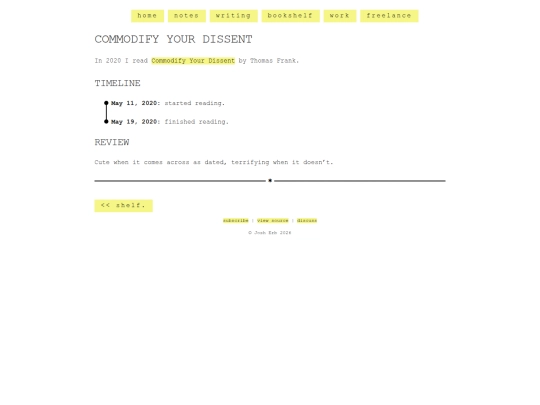 shelf/thomas-frank/commodify-your-dissent screenshot