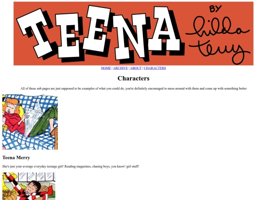 webcomic template/characters screenshot