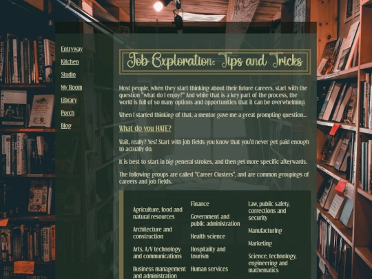 library/job-exploration/tips-and-tricks screenshot