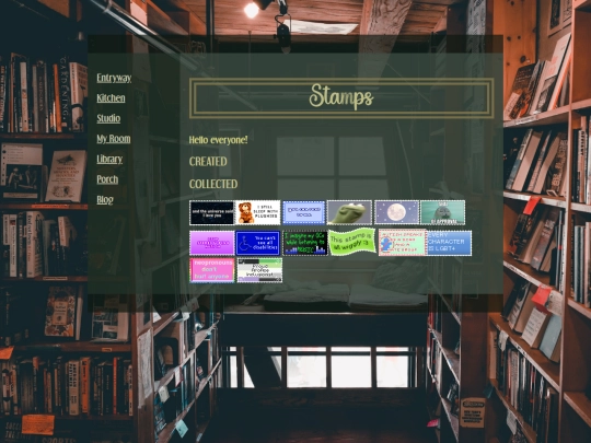my-room/collections/stamps screenshot