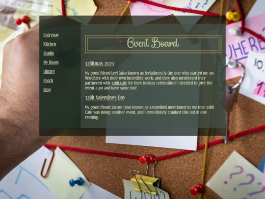 my-room/event-board screenshot