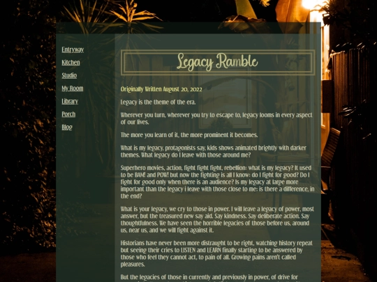 porch/musings/legacy-rambles screenshot