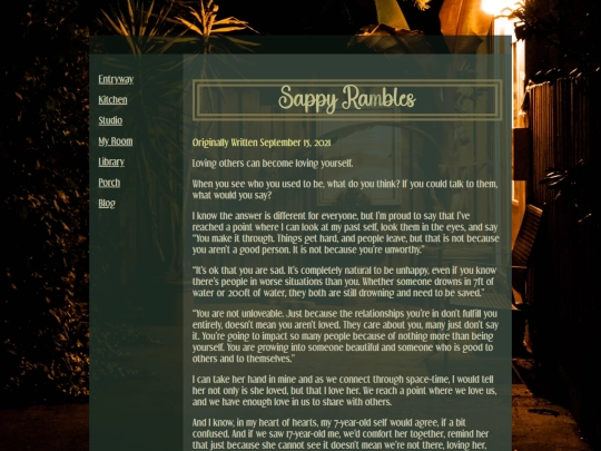 porch/musings/sappy-rambles-original screenshot