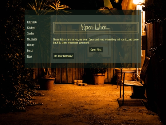 porch/open-when-letters screenshot