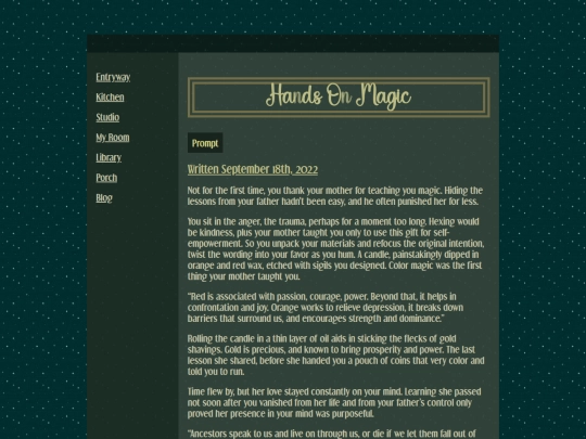 studio/overflowing-binder/flash-fiction/hands-on-magic screenshot