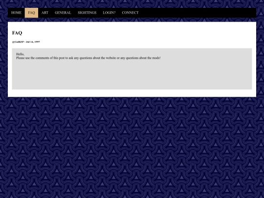 FAQ screenshot