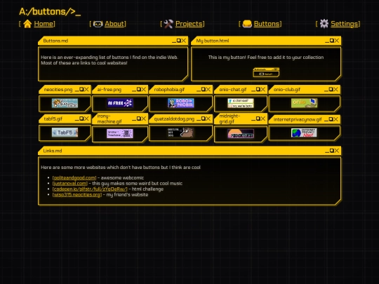buttons screenshot