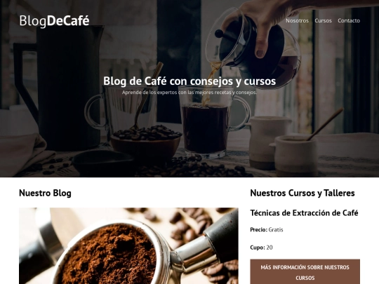 Pagina_cafe screenshot
