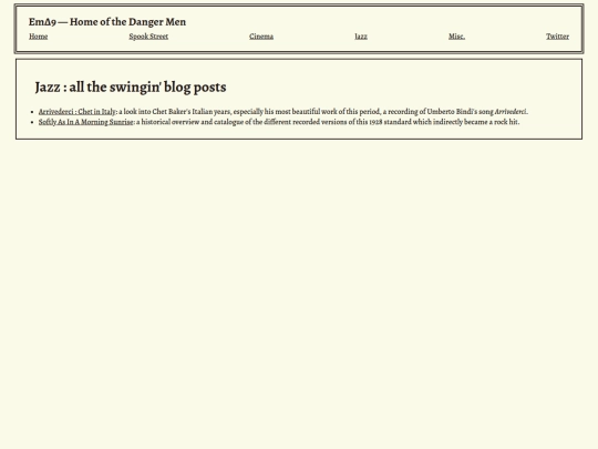 blog/jazz screenshot