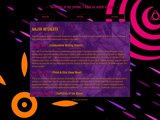 interests screenshot