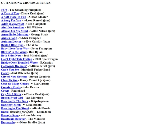 songs-w-lyrics screenshot