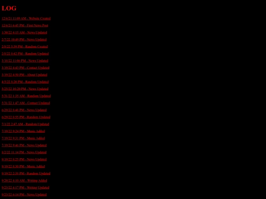 log screenshot