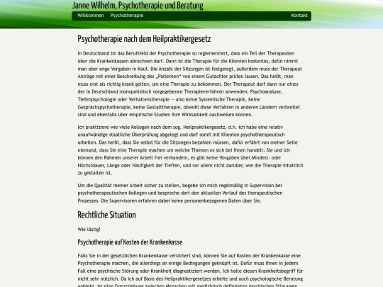 pages/legalities screenshot