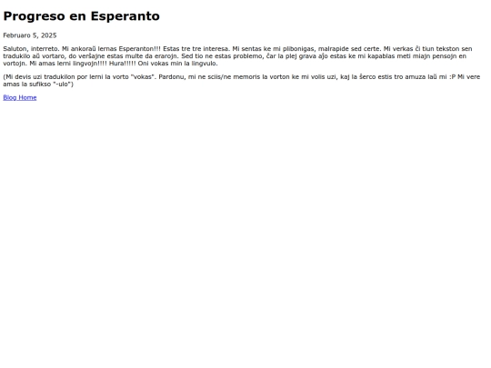 blog/progreso-en-esperanto screenshot