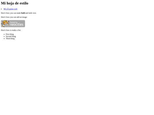 Hojadeestilo screenshot