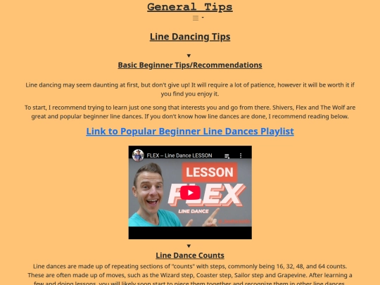 linedancetips screenshot