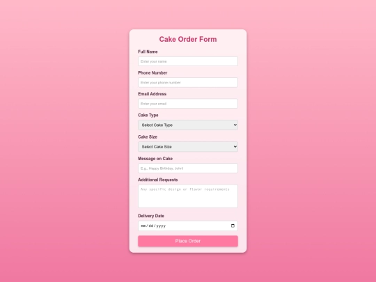 Project-1/form screenshot