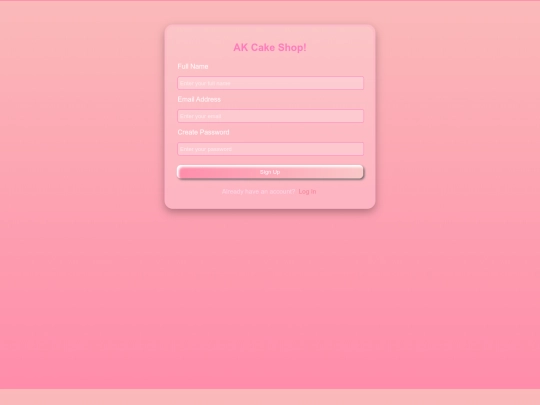 Project-1/login screenshot
