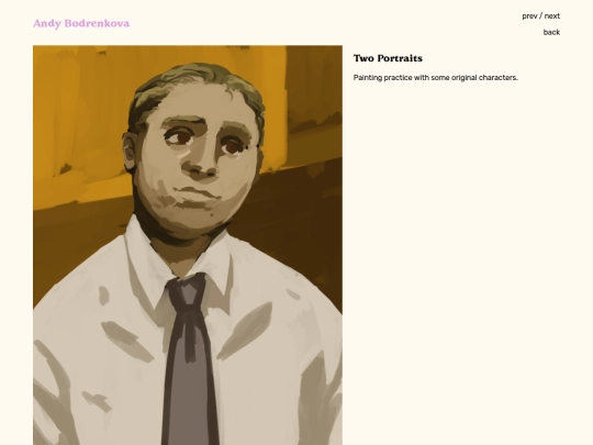 page/portraits screenshot