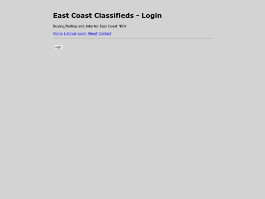 login screenshot