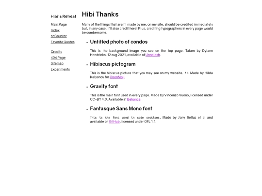 main/credits screenshot