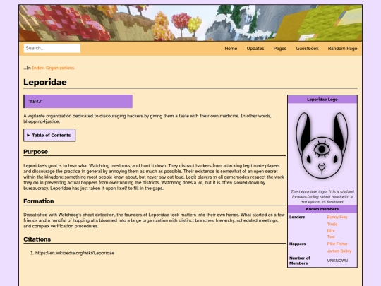 organizations/leporidae screenshot