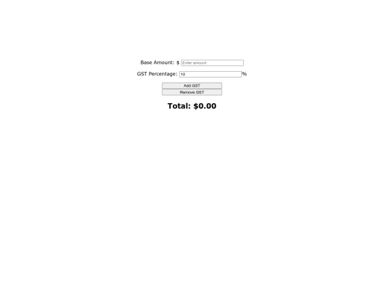 GSTcalc screenshot