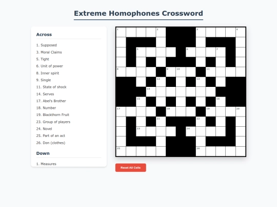 crossword screenshot