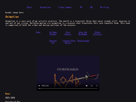 Portfolio/Animation screenshot