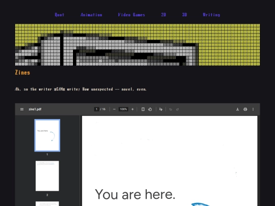 Portfolio/Writing screenshot