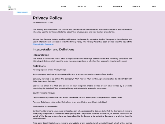 privacy-policy screenshot