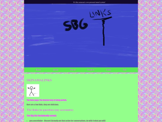 links screenshot